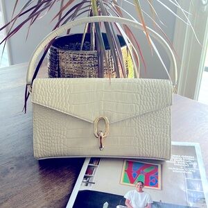 Anine Bing Collete bag ivory croc 🐊
